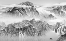 新品 中式最新山水 TiF分层