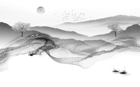 大气 轻奢灰色山水 TiF分层