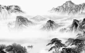 大气 高清灰色山水 TIF分层