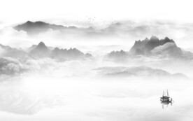 现代 中式灰色山水 TIF分层