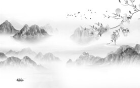 爆款 简奢灰色山水 tiF分层