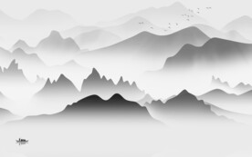 简约 高端灰色山水 tiF分层