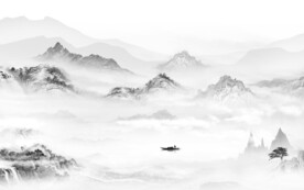 极简 高档灰色山水 TiF分层