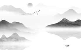 爆款 高档灰色山水 TiF分层