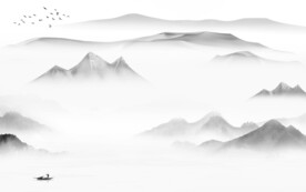 清晰 高档灰色山水 TiF分层