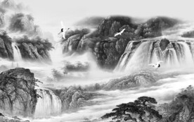 简约 高档灰色山水 TiF分层