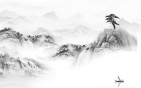 高档 最新灰色山水 TiF分层