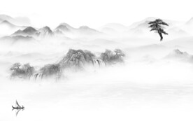 客厅 清晰灰色山水 TiF分层