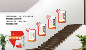 践行四有标准文化墙