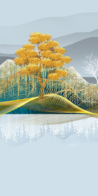 新品 玄关中式新画 TiF分层