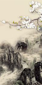 中式 清晰新玄关画 Tif分层