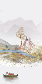 人气 中式新玄关画 Tif分层