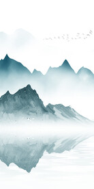 蓝色 中式现代玄关 TiF分层