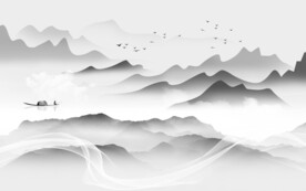 高端 新品灰色山水 TiF分层