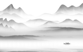 大气 灰色意境山水 TiF分层