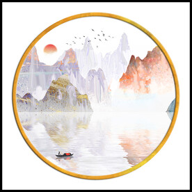 清晰 简奢中式山水 TiF分层