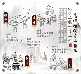 传统手工挂面海报