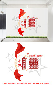 五心好党员文化墙