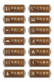 消防导视门牌设计