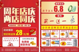 珠宝周年庆传单