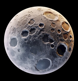 月球表面灯箱素材