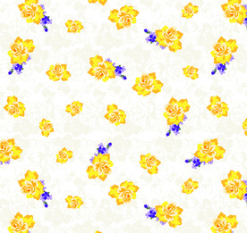黄色碎花