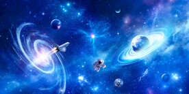 外太空星球螺旋星云宇宙星空背景