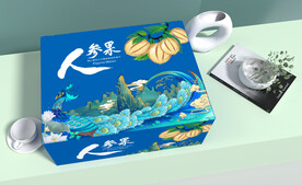 人参果包装展开图