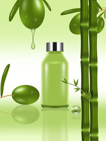 手绘美容化妆品海报背景