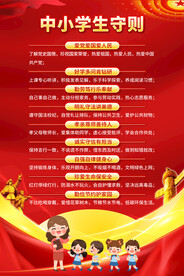 中小学生守则挂图海报