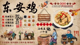 东安鸡背景墙