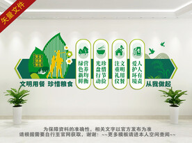 珍惜粮食文化墙