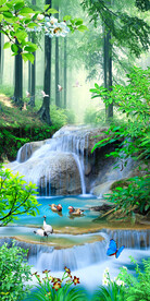 流水生财走廊过道装饰画