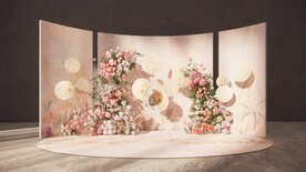 粉色油画风婚礼草图大师su模型