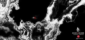 新中式抽象水墨山水风景背景墙