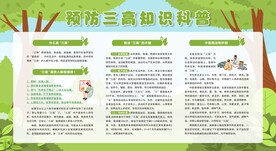 防治三高健康教育宣传栏