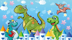 卡通儿童房背景墙