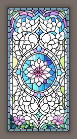 教堂蒂凡尼吊顶天花玄关玻璃图案