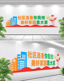 社区公益标语文化墙