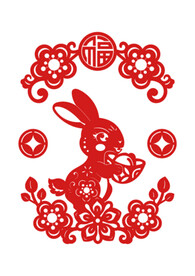 剪纸兔子