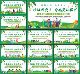 垃圾分类环保标语围挡墙绘文化墙