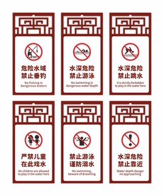 水深危险警示牌