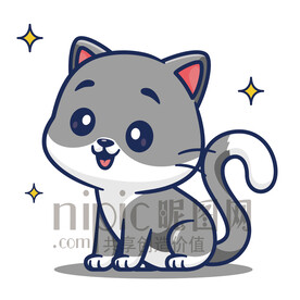 可爱卡通小猫咪矢量素材