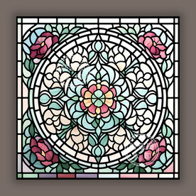 教堂蒂凡尼吊顶穹顶天花玻璃图案