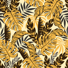  植物枝叶面料印花