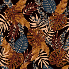 植物枝叶 面料印花