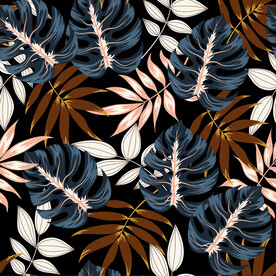 植物枝叶 面料印花