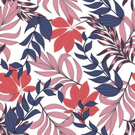 植物枝叶 面料印花