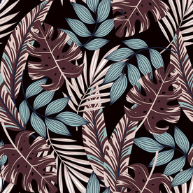 植物枝叶 面料印花