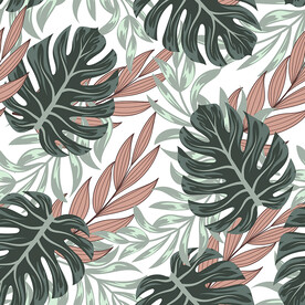 植物枝叶 面料印花